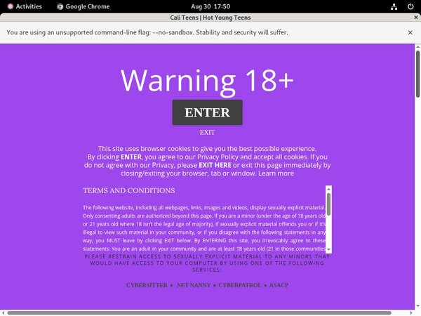 Cali Teens Login Pass