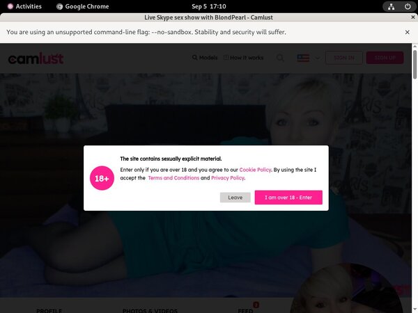 Camlust.com Member Sign Up