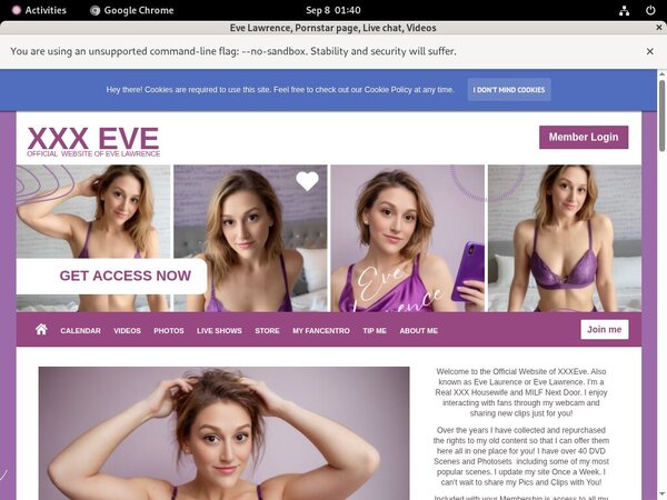 Eve-lawrence.com Sign Up Again