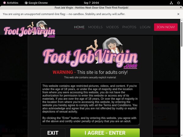 Footjobvirgin.com Verotel Discount