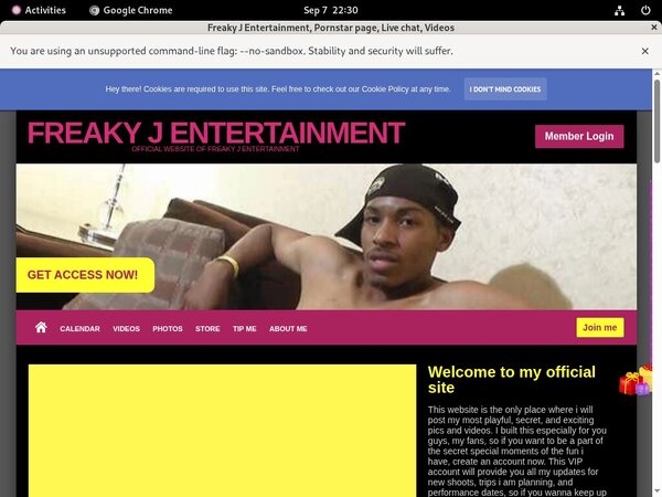 Freaky J Entertainment Account Information