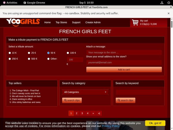 Free FRENCHGIRLSFEET Codes
