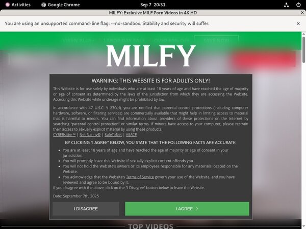 Milfy Register Form