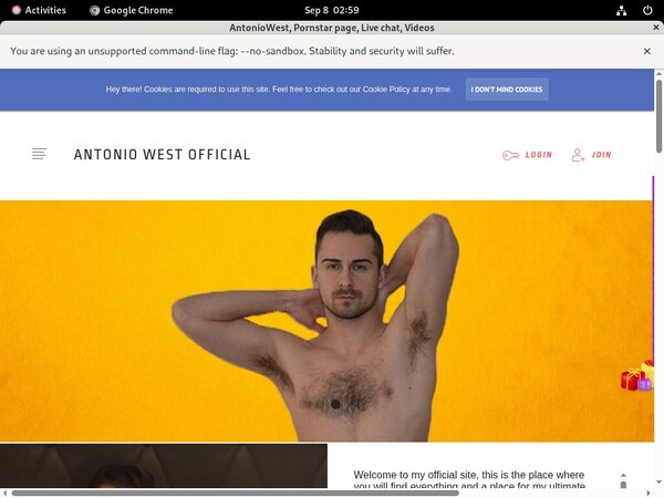 Password To Antoniowestofficial.com