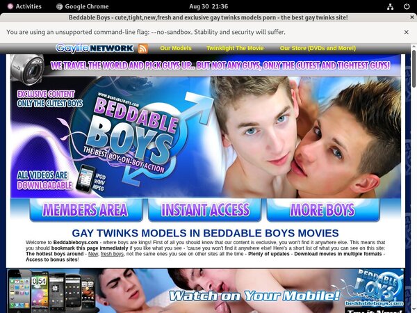 Password To Beddableboys.com