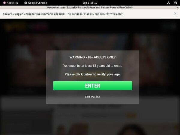 Pee On Her Sign Up Again