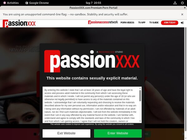 Sign Up To Passion XXX