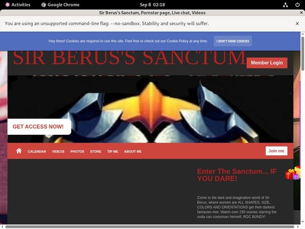 Sir Berus's Sanctum Scenes