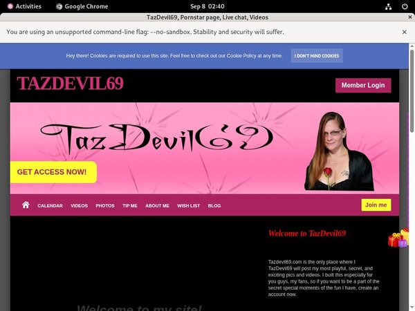 Tazdevil69.modelcentro.com Promos